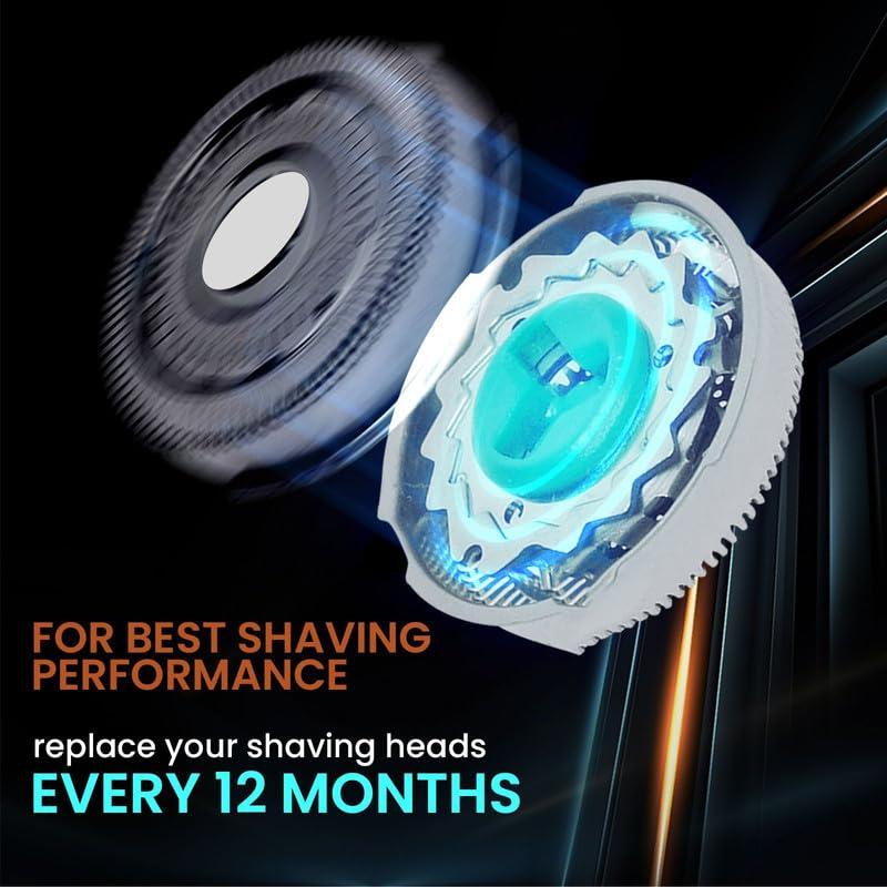 Golden Lotus Creations SH60 Replacement Heads Blades Compatible with Philips Norelco Series 6000 Phillips Norelco 6000 Replacement Upgraded Shaver Blades for S6810/82 S6850/85 S6880/81