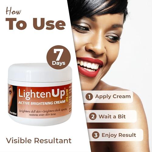 OMIC Lighten-Up LightenUp Plus Active Skin Brightening Cream - 3.4 Fl oz / 100 ml - Daily Moisturzing Cream, For Face and Body