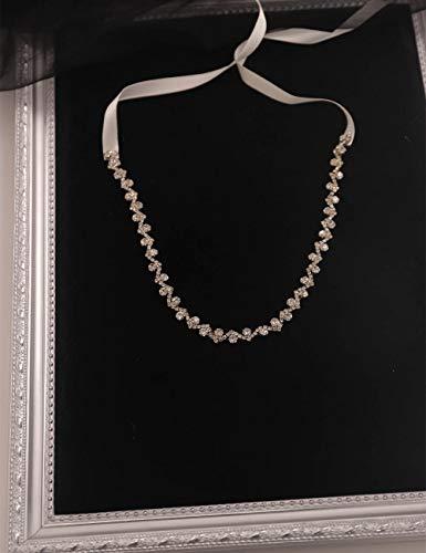 Aimimier Aimimier 1920s Flapper Feather Hair Clip with Crystal Head Chain Roaring 20s Headpiece Costume Masquerade Gatsby Hair Jewelry for Women and Girls (Style 2)