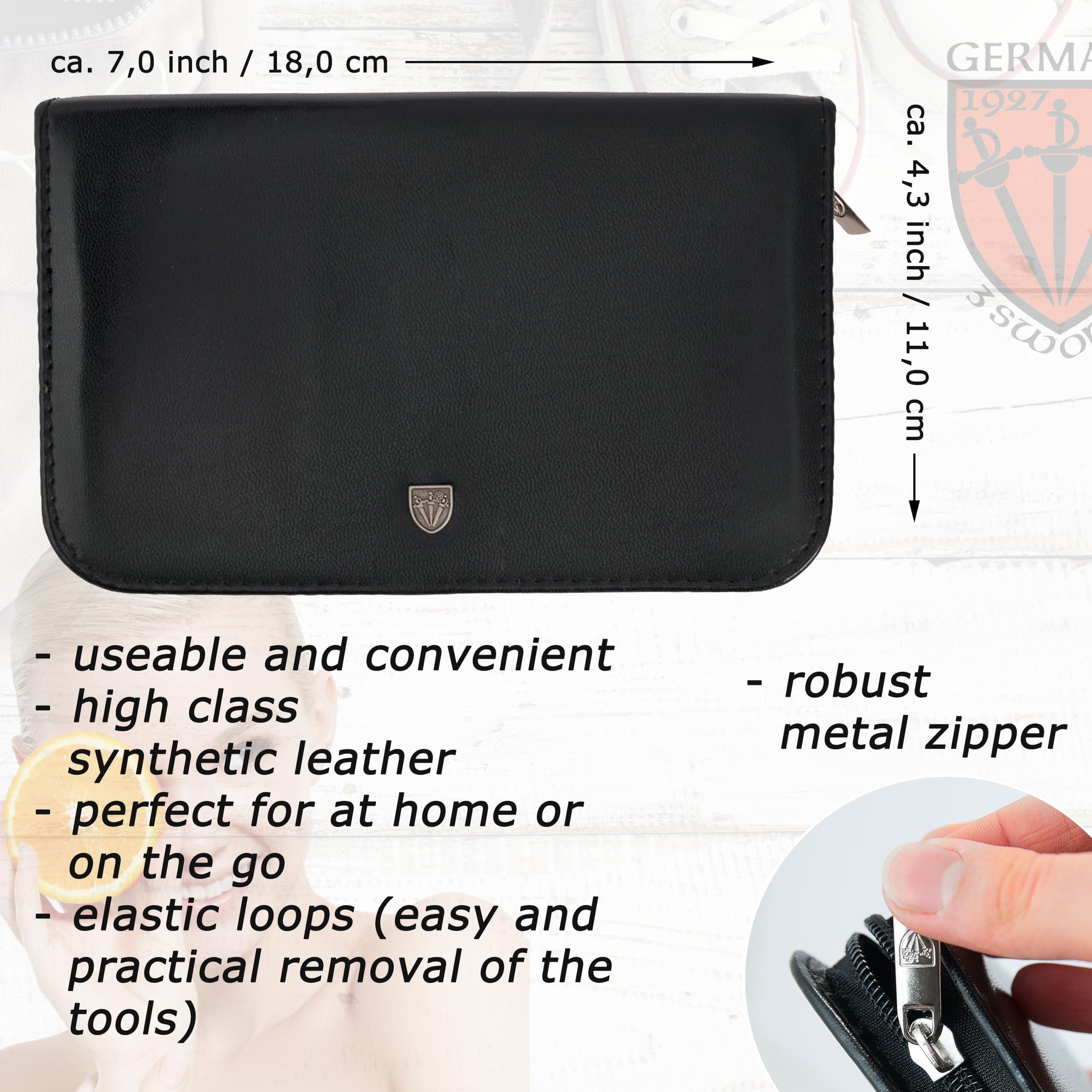 3 Swords Germany 3 Swords Germany - brand quality 10 piece manicure pedicure grooming kit set for professional finger & toe nail care scissors clipper fashion leather case in gift box, Made by 3 Swords (00286)