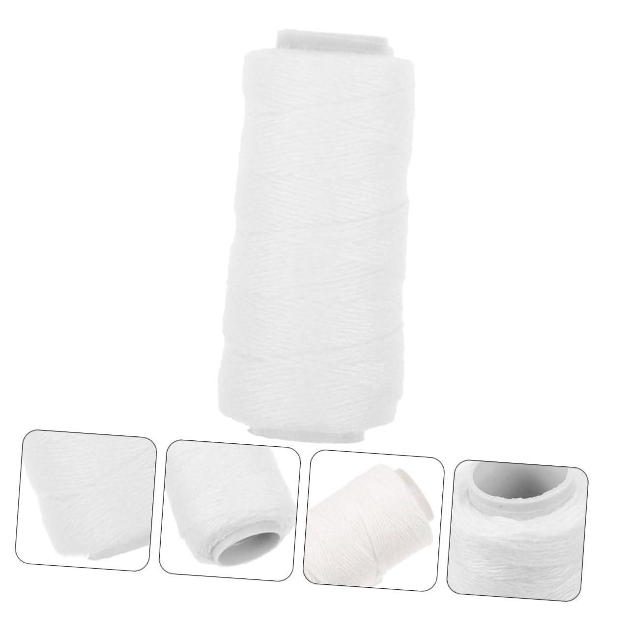 Hemoton Hemoton 5 Rolls Face Puller Hair Threading Tool Thread Threading Machine Thread Hair Removal Machine Thread Hair Epilator Thread Eyebrow Threading Thread Cotton Thread White