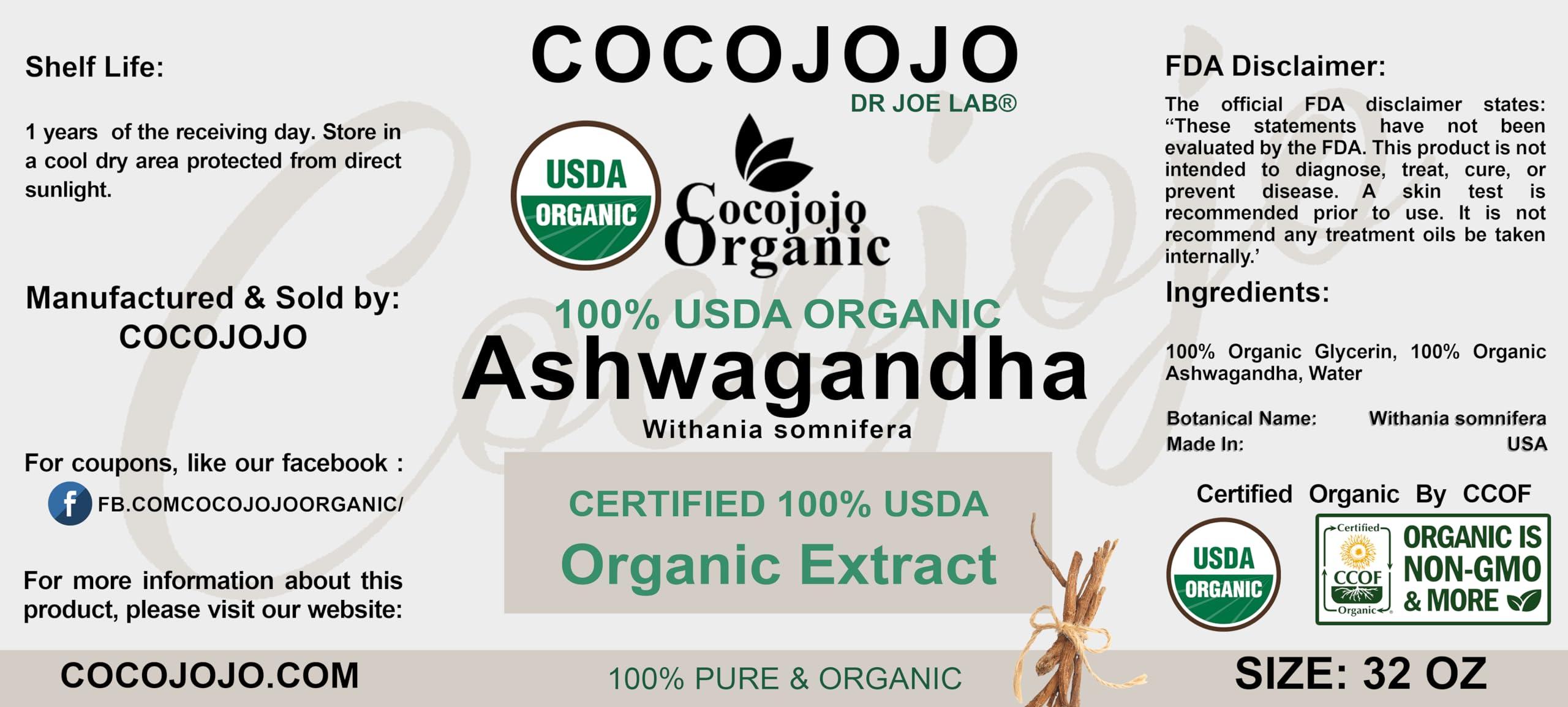 Dr Joe Lab Dr Joe Lab Ashwagandha Extract Organic For Skincare and Haircare, Rejuvenating, Soothing, and Relaxing, Nourishing and Moisturizing 100% Pure Ashwagandha Extract Drops - Packaging May Vary. (32 OZ)