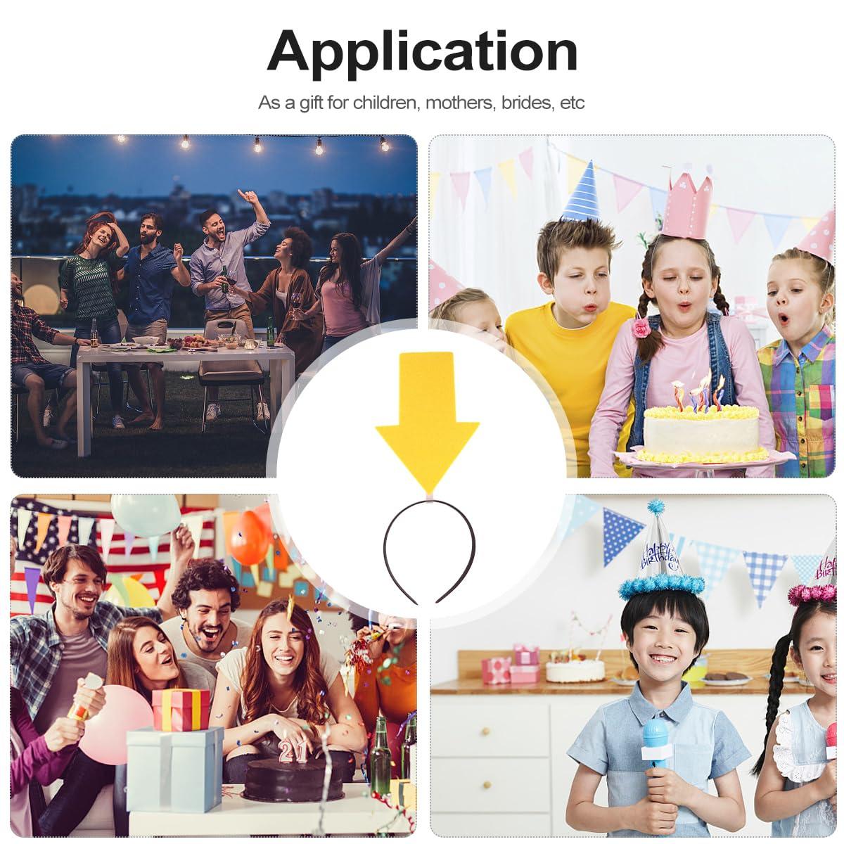 Homoyoyo Homoyoyo 14pcs Arrow Headband Halloween Funny Headband Arrow Cosplay Hair Hoop Hair Band Hair Halloween Headpiece for Halloween Party Carnival Party Photo Props (Yellow)