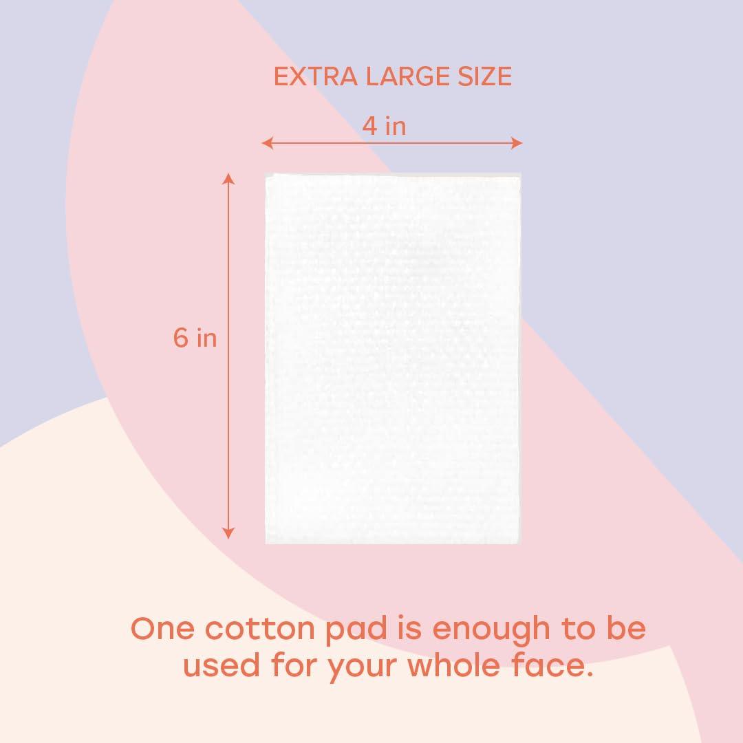 White Rabbit White Rabbit - Naked Cotton Classic - Premium Facial Cotton Pads - for Makeup Remover, Toner, Mask - 100% Cotton, Unbleached, Lint-Free - Extra Soft & Durable - Natural & Cruelty-Free - 100 Count