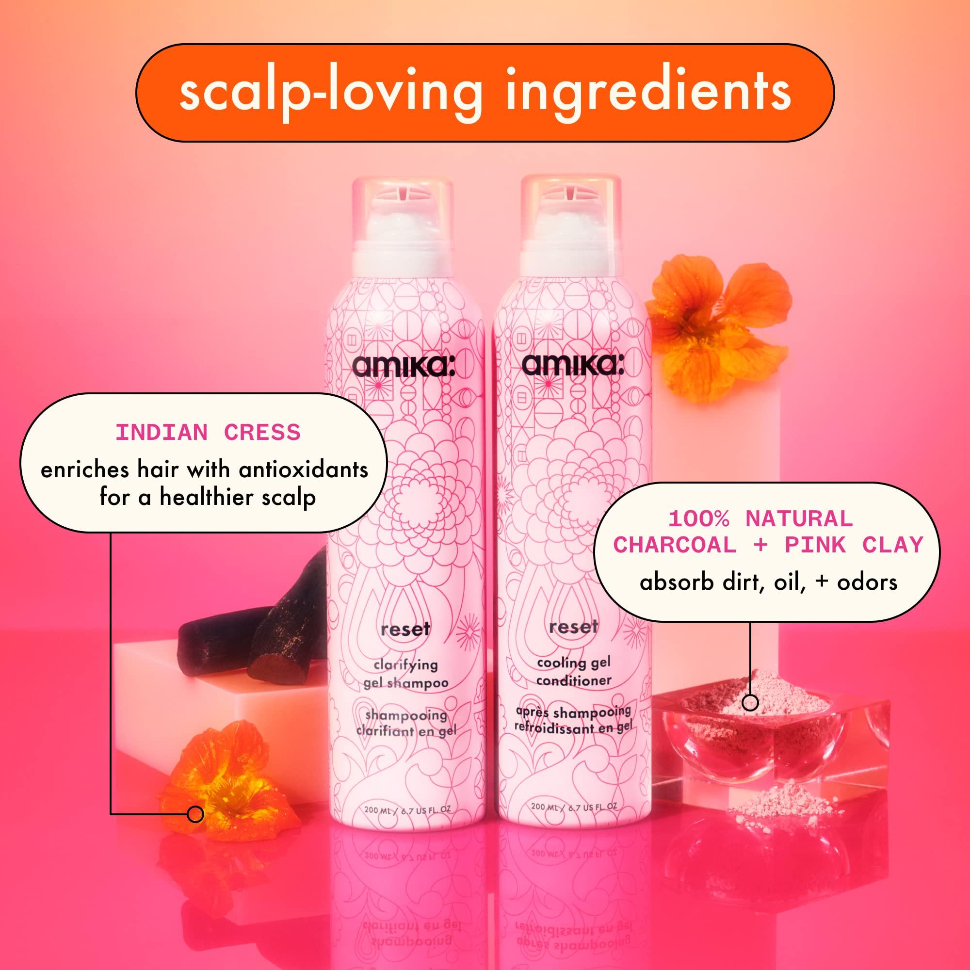 amika amika reset clarifying gel shampoo, 200ml