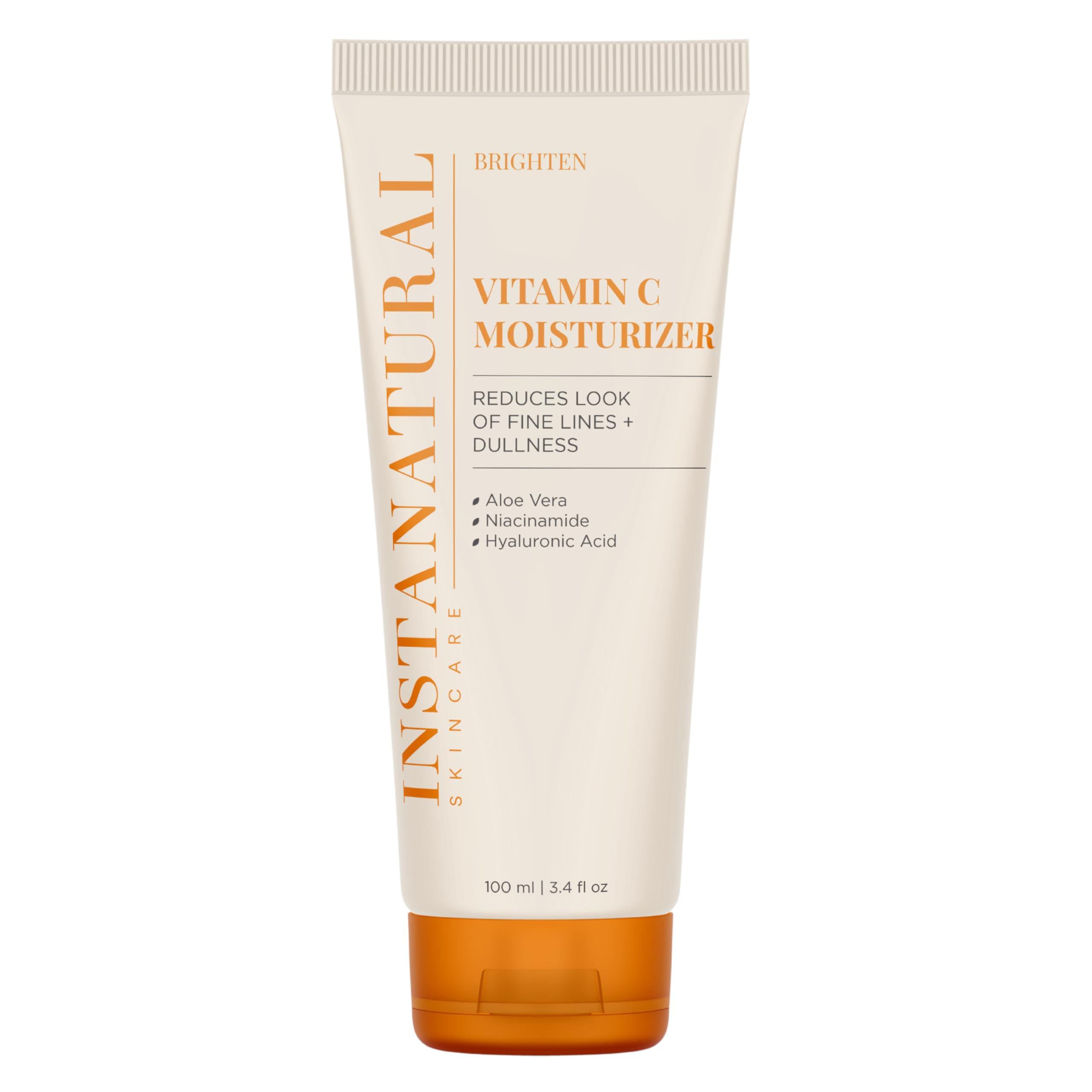 InstaNatural InstaNatural Vitamin C Moisturizer Face Cream, Brightens and Reduces the Look of Fine Lines and Wrinkles, Moisturizing Lotion for Dry Skin, with Hyaluronic Acid, 3.4 FL Oz