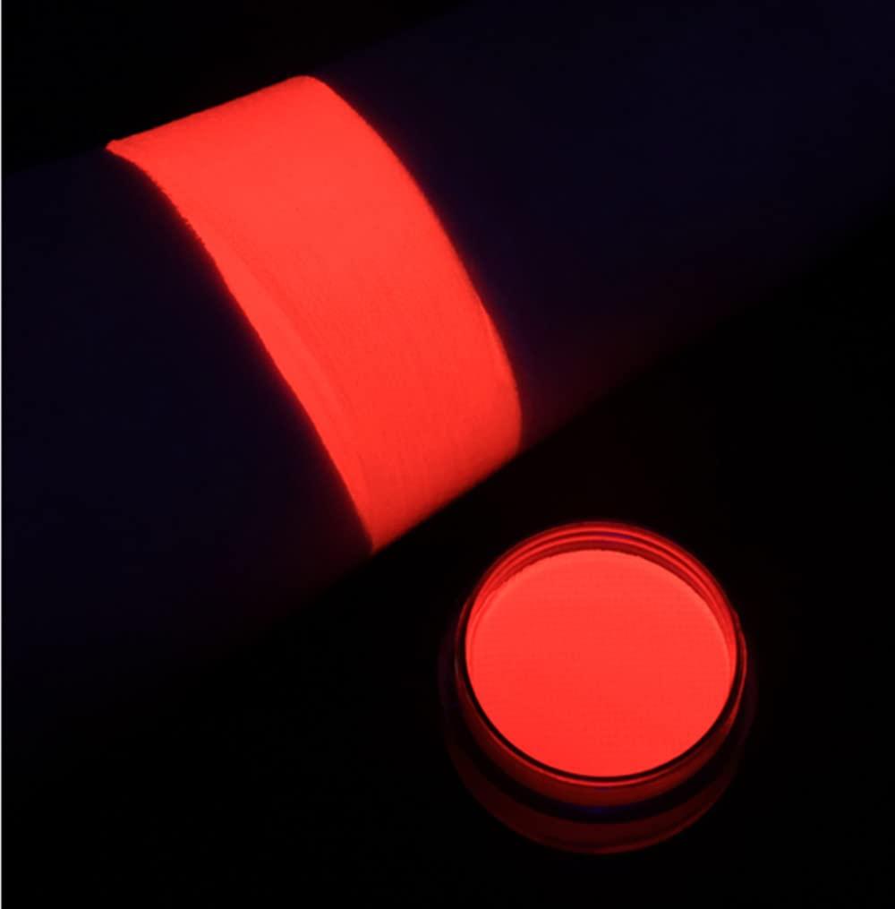 Mysense Mysense UV Blacklight Face Paint,Neon Fluorescent Body Paint,Single Water Activated Eyeliner,Water Based Glow in the Dark Makeup for Party Halloween Cosplay,Pink