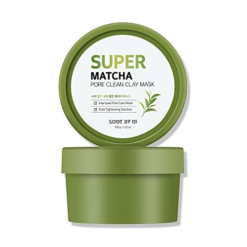 SOME BY MI SOME BY MI Super Matcha Pore Clean Clay Mask - 3.52Oz, 100g - Made from Match Water for Sensitive Skin - Skin Moisturizing Effect with Sebum and Pore Care - Korean Skin Care