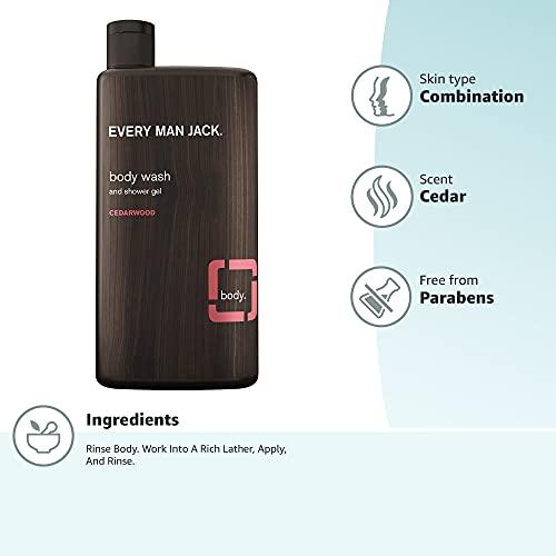 Every Man Jack Every Man Jack Body Wash and Shower Gel Cedarwood, 16.9 Ounce