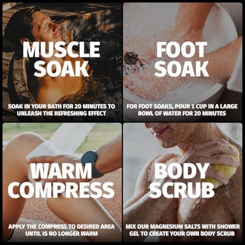 Coach Soak 3 Pack Bundle: Coach Soak Recovery Bath Soak, Epsom Salt Bulk, Bath Salts Bulk, 3 Pack Bundle, Total of 9 Pounds (Eucalyptus, Lavender, Citrus)