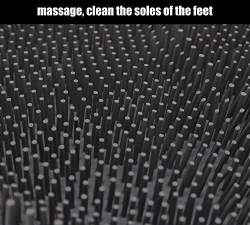 BENLIUDH BENLIUDH Foot Scrubbers for Use in Shower, Silicone Shower Foot Scrubber Mat with Suction Cups Foot Care Massages for Women & Men (Grey)