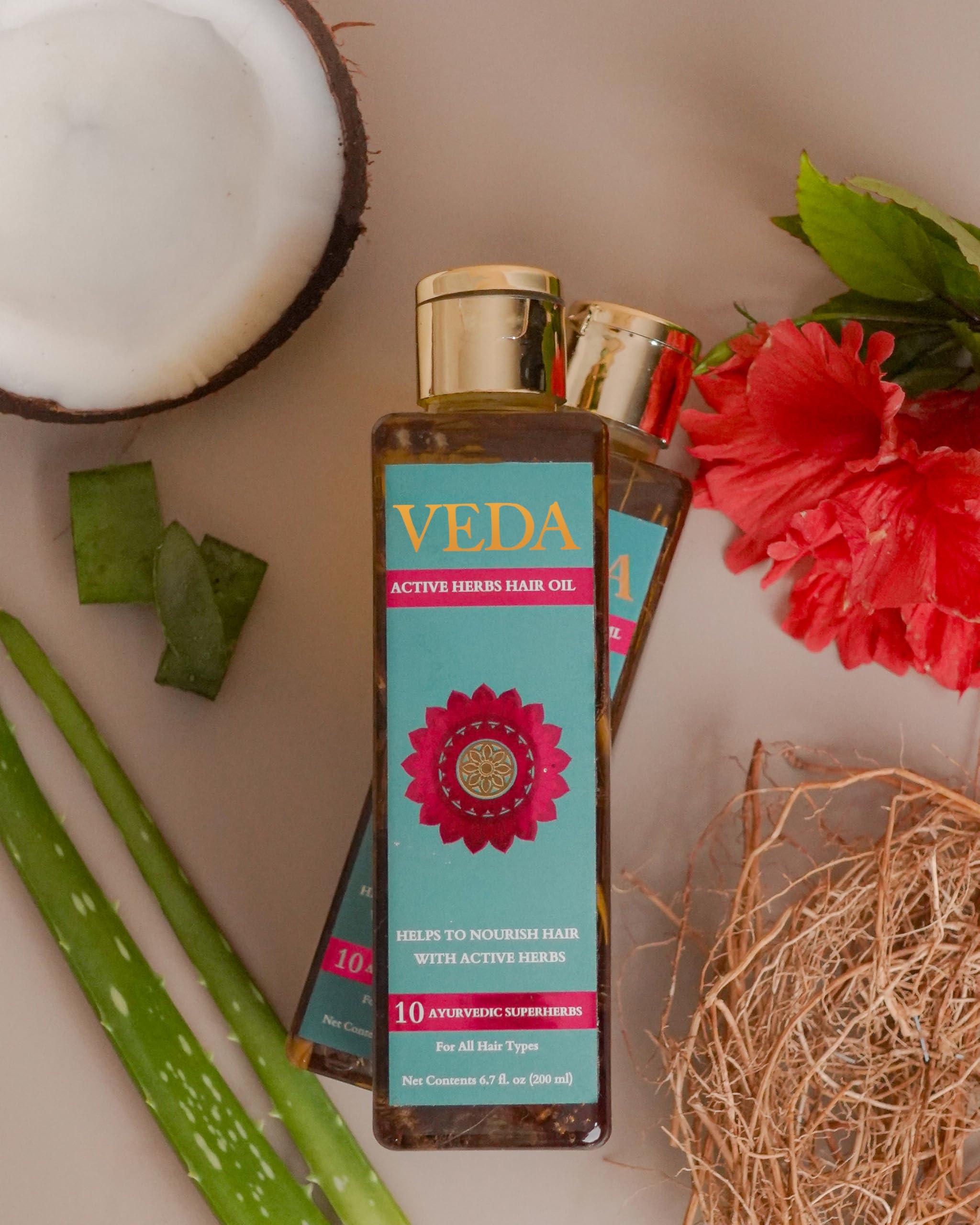 VEDA VEDA Active Herbs Hair Oil | Hair Growth Oil | Infused with Herbs | 200ml
