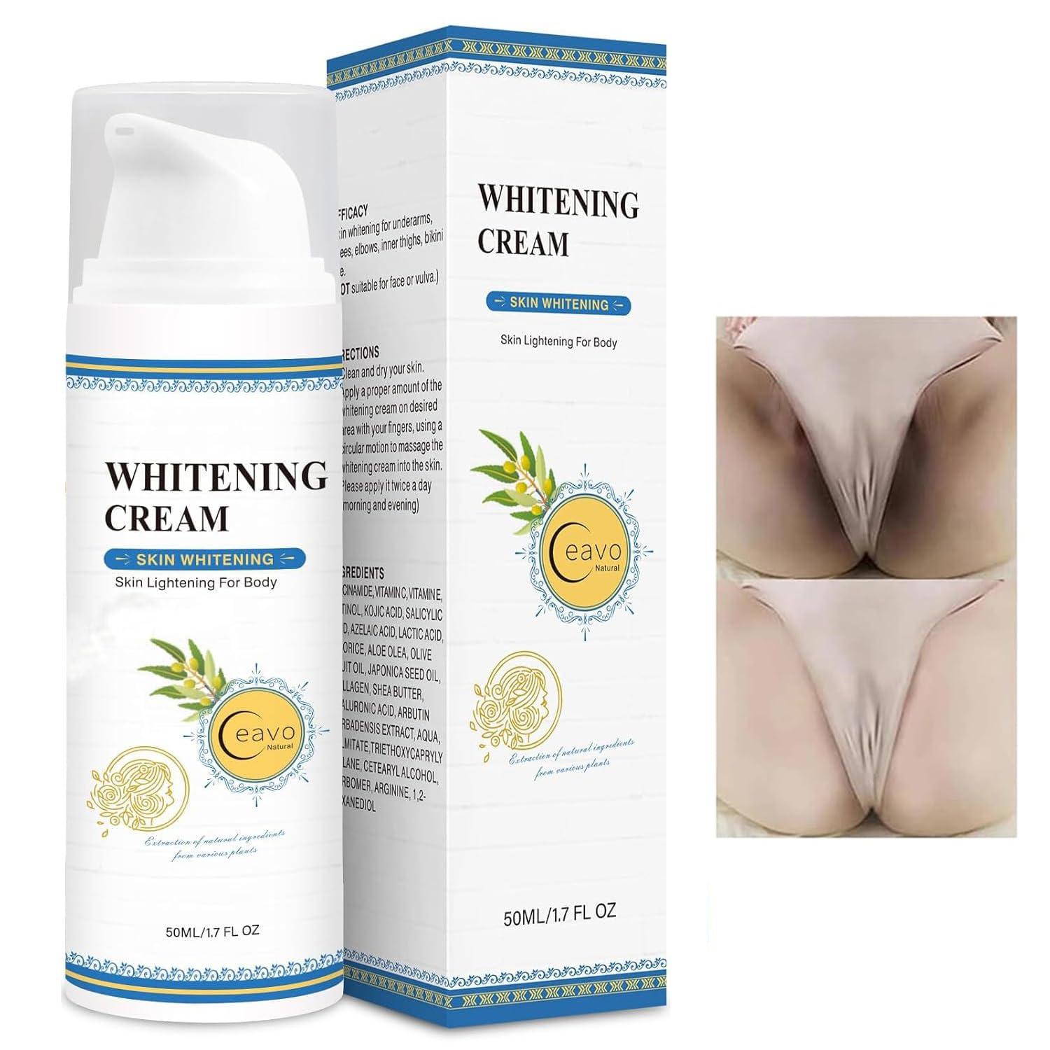 Ceavo Skin Whitening Cream Skin Bleaching Cream for Body Intimate Area, Private Parts, Underarm, Knees, Elbows, Inner Thigh, Bikini Areas, Bikini Line, Lightening Cream Dark Spot Remover For Intimate Areas