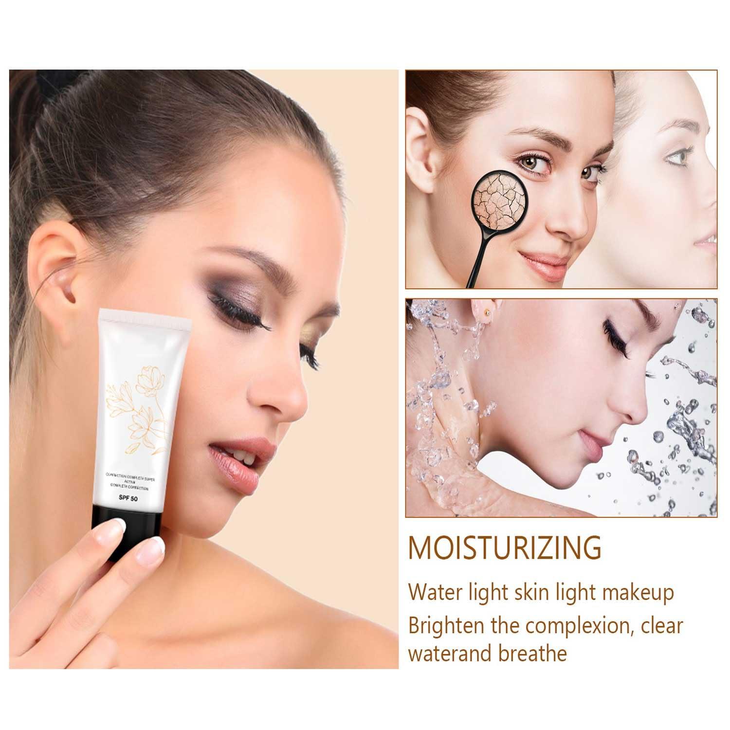 Generic Korean Color Changing Cc Cream,Korean Cc Cream Self Adjusting For Mature Skin,Korean Color Changing Foundation,Cc Color Correcting Full Coverage Cream,Pre Makeup Cream,For All Skin Types (60ML)