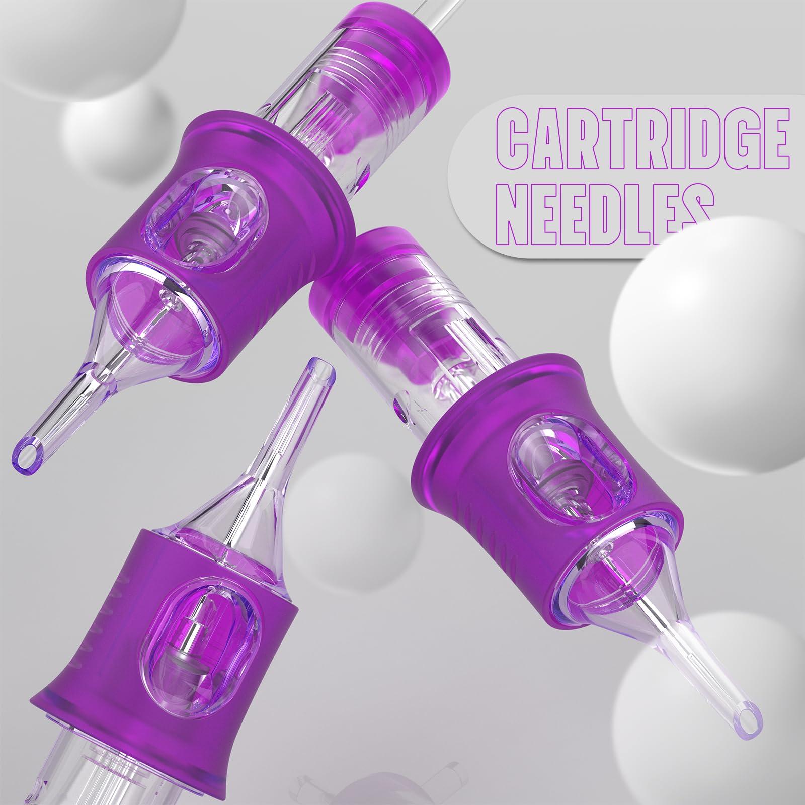 Wormhole Tattoo Tattoo Needles, Wormhole Tattoo Cartridge Needles 20pcs 5RL Disposable Tattoo Needle Cartridges Round Liner for Rotary Tattoo Machine Gun Cartridge Machine Permanent Makeup (1205RL)