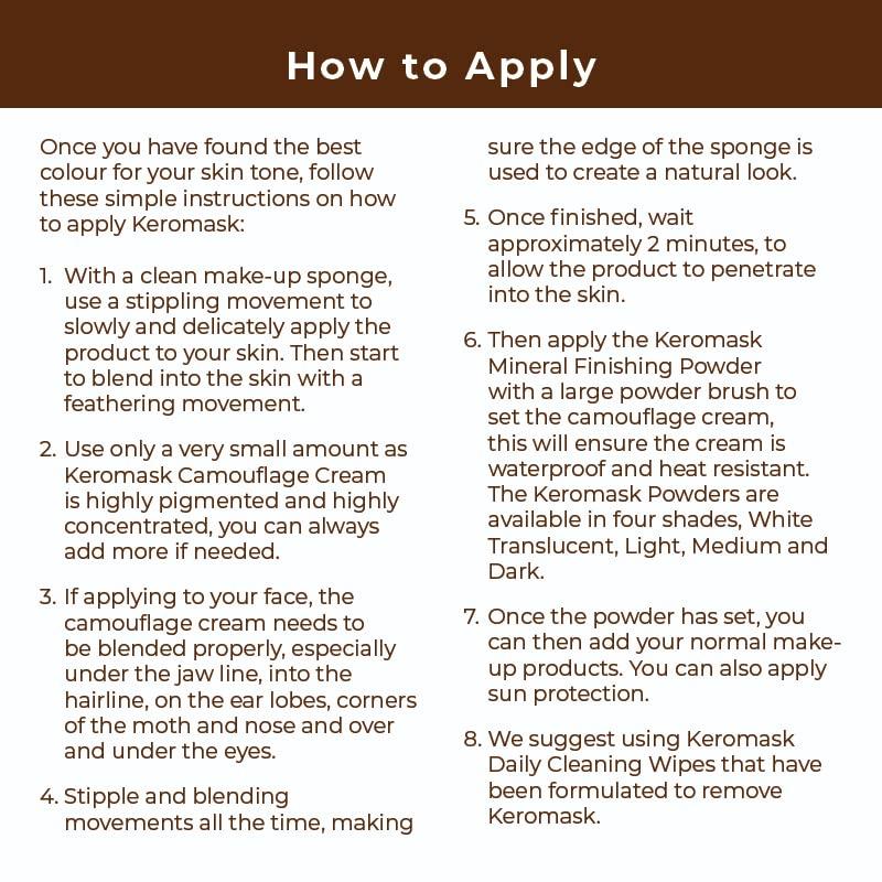 Keromask Keromask Full Coverage Concealer | Dark No 3 | Camouflage Makeup | Waterproof Concealer | Hypoallergenic | Vitiligo, Tattoo, Rosacea, Tattoo Cover |24 Shades