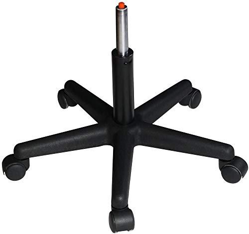 Master Massage MT Massage Pneumatic Rolling Stool with Backrest, Modern Swivel Massage Stool with Pu Leather, Height Adjustable Salon Stool Chair, SPA/Tattoo/Beauty/Office/Shop/Home Stool with Wheels-Black