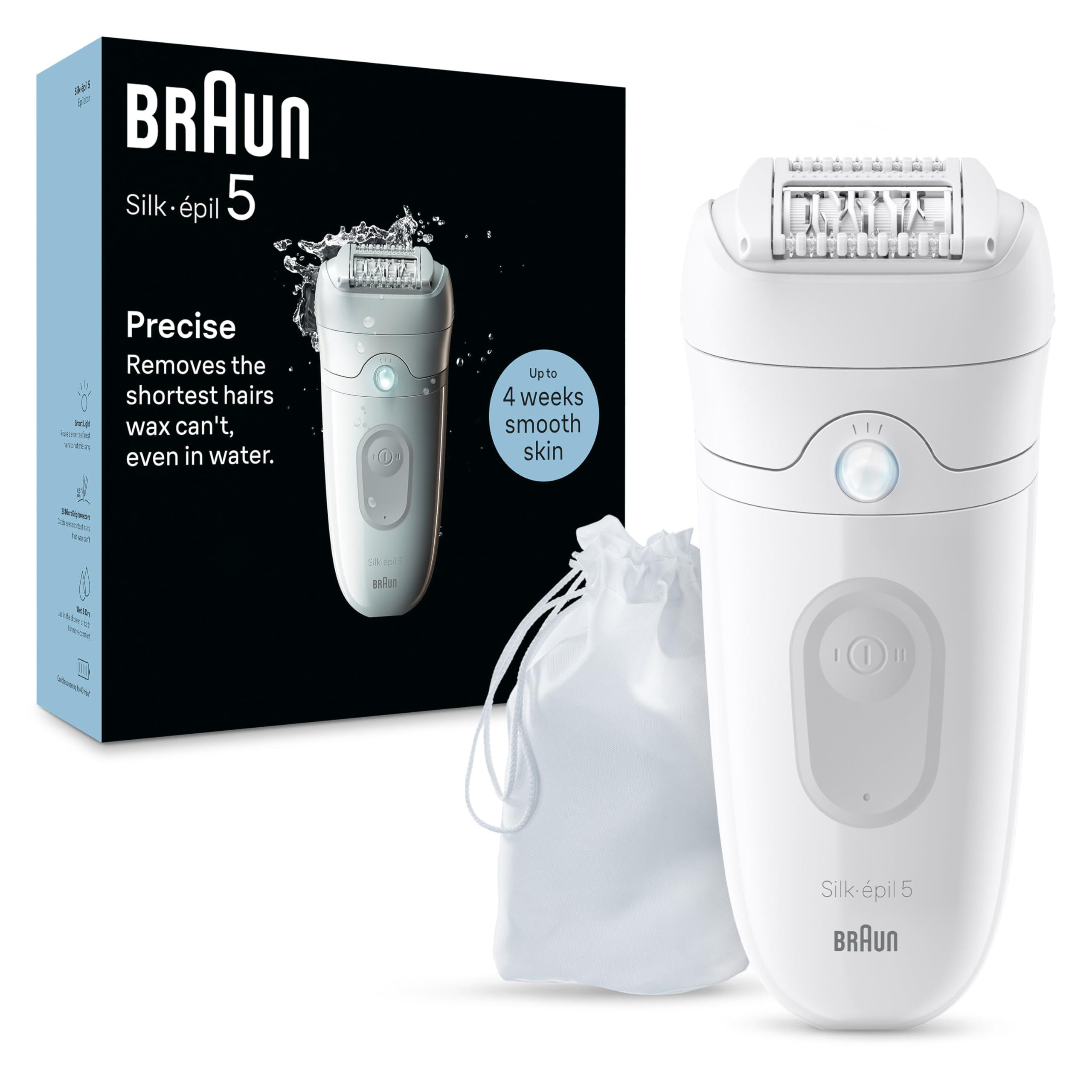 Braun Braun Epilator Silk-pil 5, Hair Removal Device, Women Shaver & Trimmer, Wet and Dry, Includes Skin Contact Cap, SE5-011, Grey