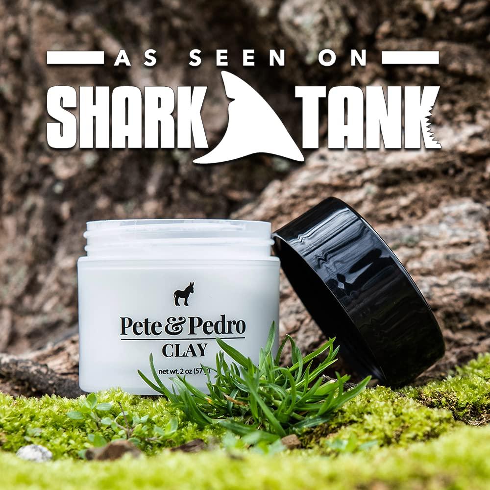 Pete & Pedro Pete & Pedro HAIR STYLING CLAY - Medium Hold, Matte Finish, Low Shine Styling Clay for Men, Ideal for Hairstyling Medium, Messy, Fine Hair Styles | Suitable for Thin Hair |Shark Tank Featured, 4 oz