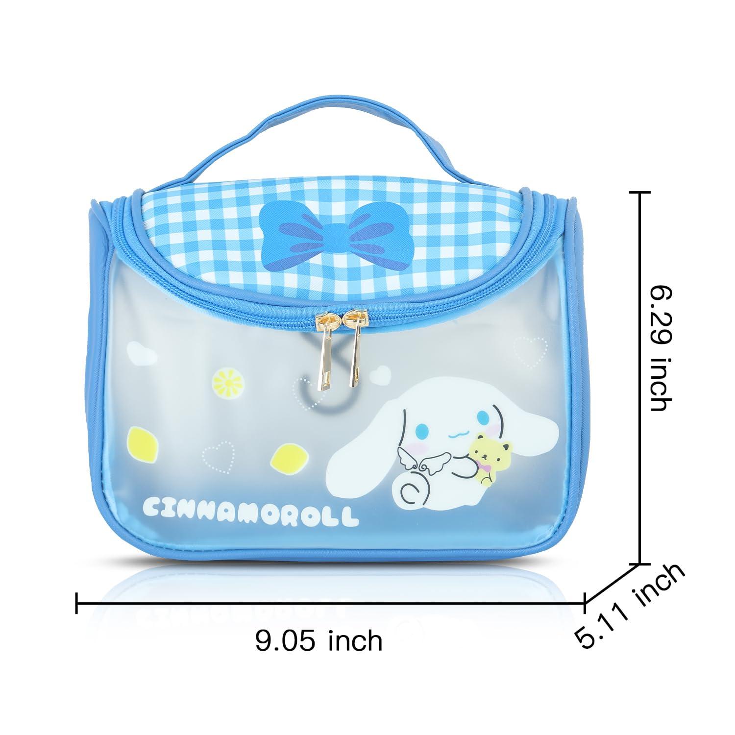 CNEISEJK CNEISEJK Kawaii Kitty Square Makeup Bag with Zipper, Kitty Cat Cosmetic Bags Pouch Bag Storage Case for Women Kitty Toiletry Bag (TMING CIN)