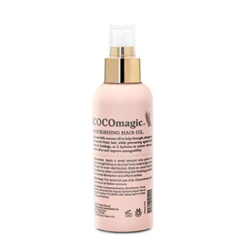 Cocomagic CocoMagic Nourishing Hair Oil | Promotes Healthy-Looking Hair | Restore Manageability, Add Silky, Glossy Shine | Paraben Free, Cruelty Free, Made in USA (3 oz)