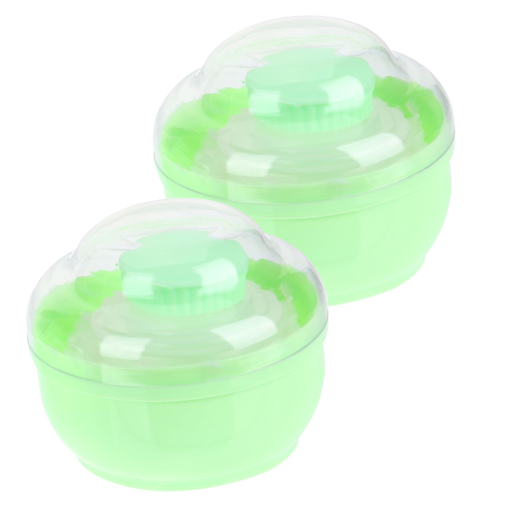 Beatifufu Beatifufu Child Powder Puff Box Set 2 Empty Containers for Dusting Pressed Powder for Summer