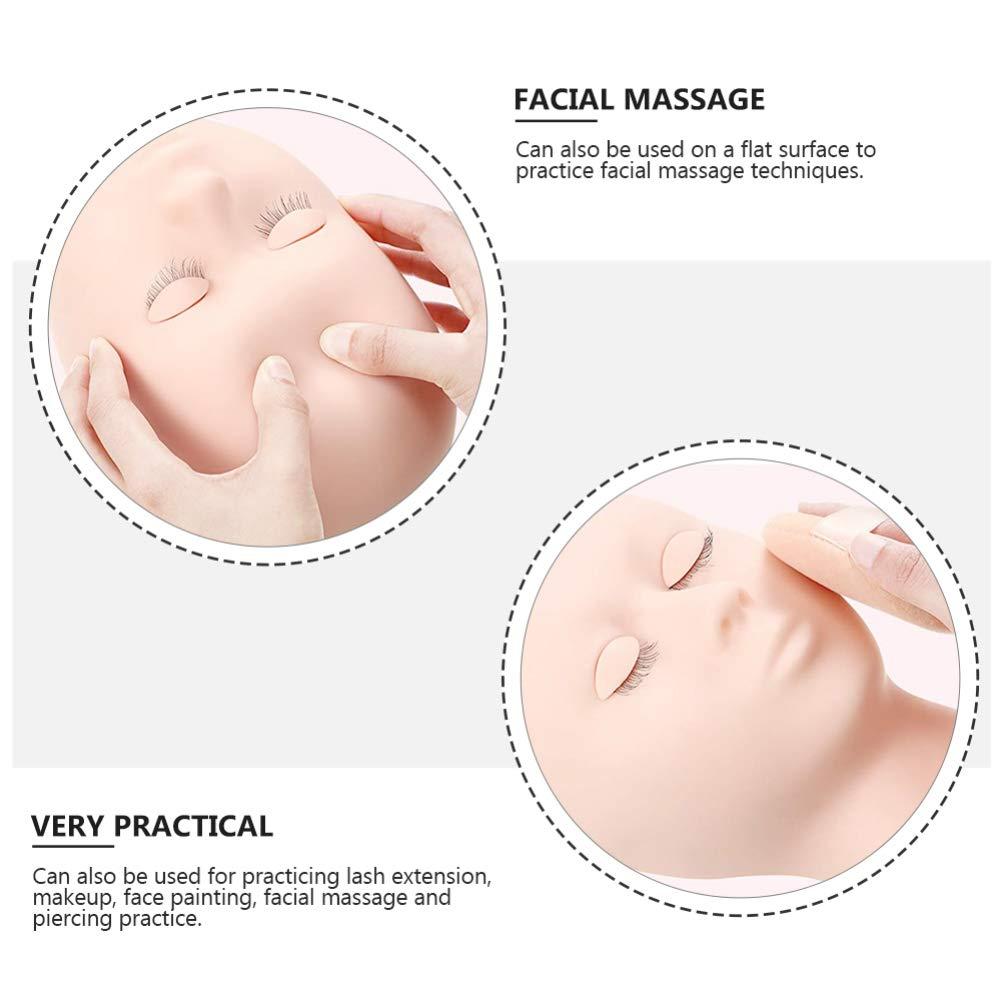 Beaupretty Beaupretty 1 Set model head Lash Practice Mannequin Head baby Fur Doll replaceable tool doll half lashes mani human body cosmetic mold Display Head Mold Model wig Mannequin Mold