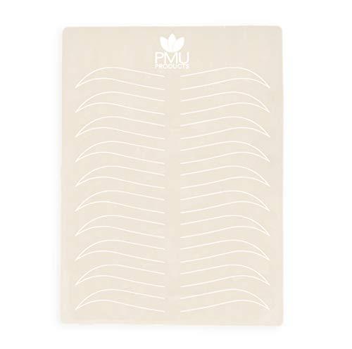 PMU PRODUCTS Microblading Practice Skin – 5 Sheets – European Shaped Eyebrow Designs for Cosmetic Tattooing