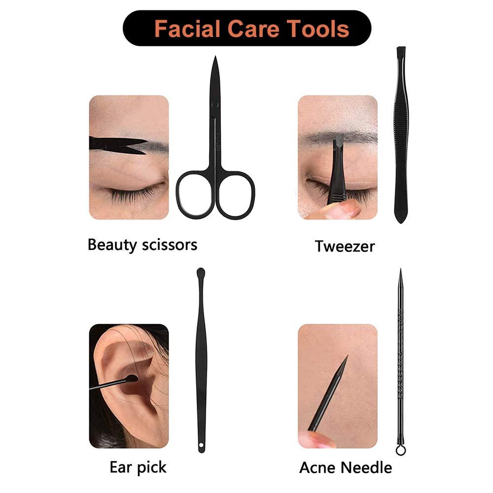 Felico Manicure Set, Pedicure Kit, Nail Clippers, 16 in 1 Professional Grooming Kit Stainless Steel, Toenail Tools with Luxurious Brown Leather Travel Case for Men Women Upgraded Version