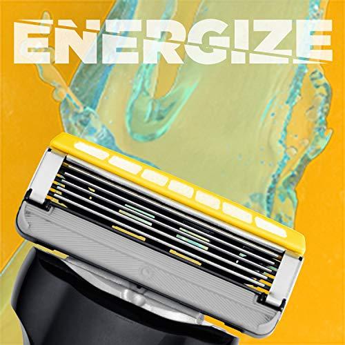 Schick Schick Hydro 5 Sense Energize Razor with Shock Absorb Technology for Men, 1 Handle with 2 Refills