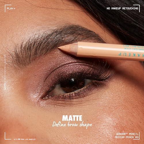 NYX PROFESSIONAL MAKEUP NYX PROFESSIONAL MAKEUP Wonder Pencil, Multi-Use Micro Highlighter & Concealer Stick - Medium Peach (Pack of 2)