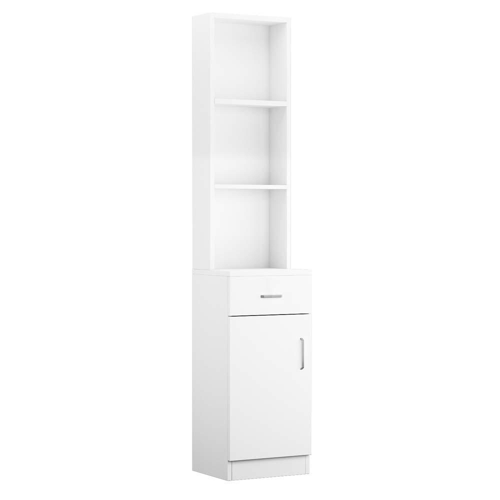 JLBVI JLBVI Barber Station, Wall Mount Salon Station for Hair Stylist, Styling Beauty Spa Table, Salon Cabinets and Storage (White)