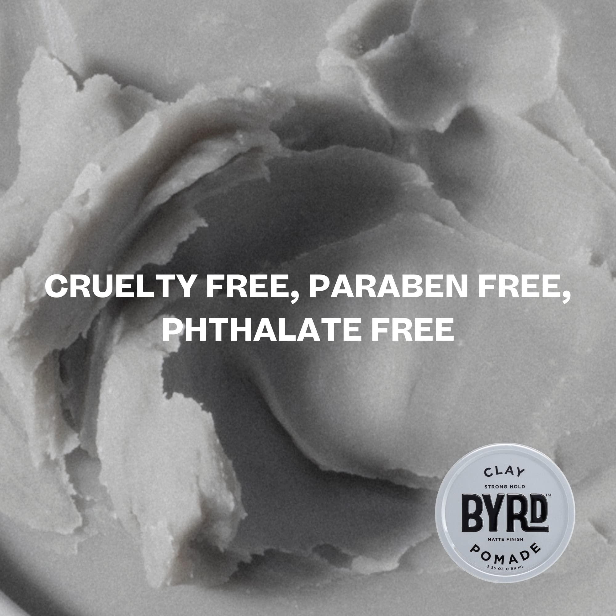 BYRD Hairdo Products BYRD Hair Clay Pomade – Strong Hold, Ultra Matte Finish, Add Volume and Sculpt to All Hair Types, 3.35 Oz