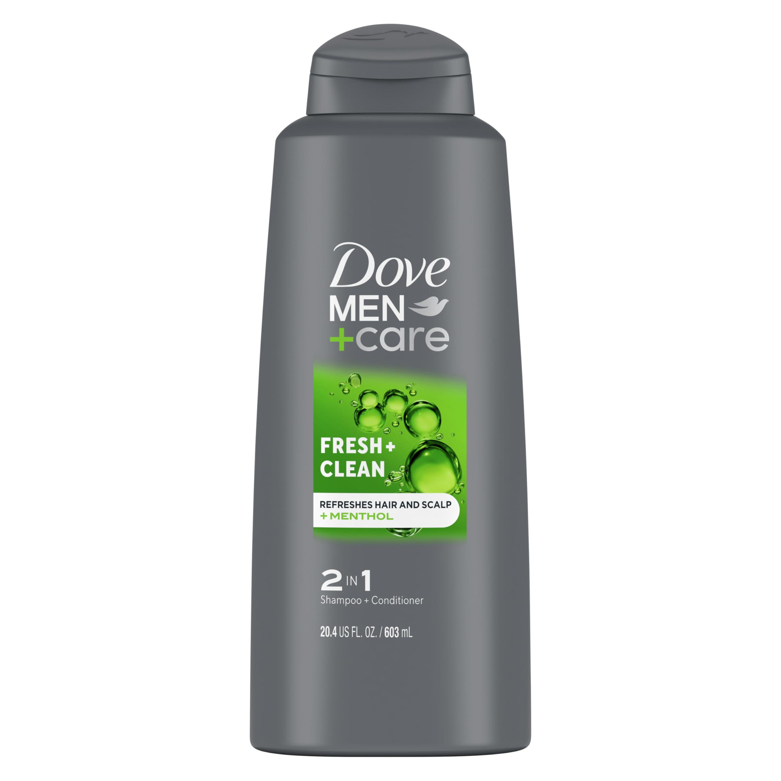 DOVE MEN + CARE DOVE MEN + CARE Fortifying 2-in-1 Shampoo and Conditioner Fresh and Clean with Caffeine For Everyday Care Helps Strengthen and Nourish Hair 20.4 oz