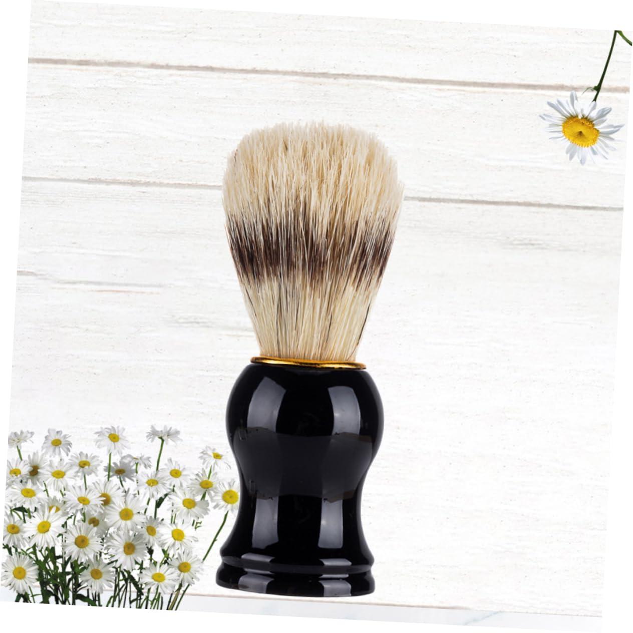 Hemoton Hemoton Barber Shaving Brush for Men Soft Bristles Beard Cleaning Brush Smooth Shave