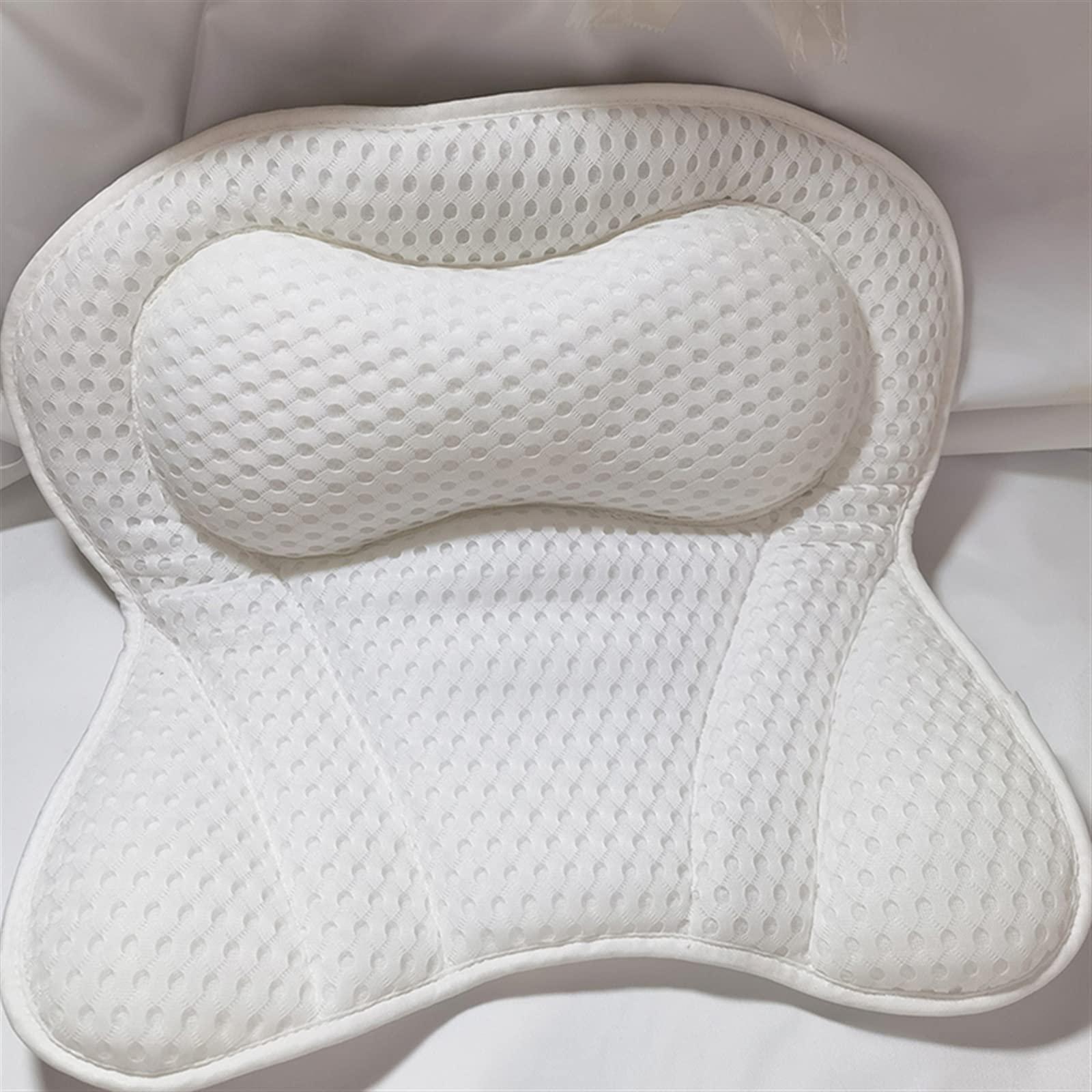 CHENYUEFA CHENYUEFA Bath Pillows White Butterfly Bath Pillow Breathable Bathroom Cushion Accersories for Home Bathroom Accessories with Suction Cups Pillow