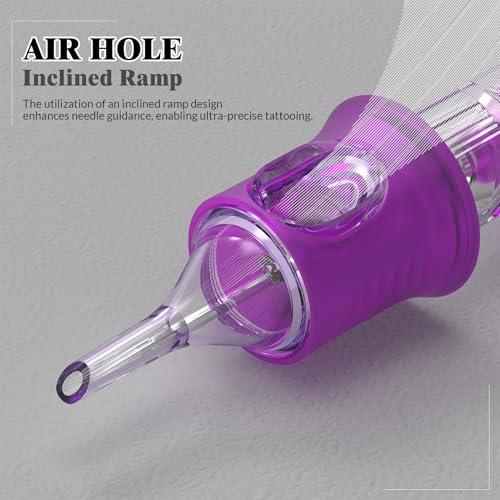 Wormhole Tattoo Wormhole Tattoo Cartridge Needles, 50pcs Mixed Sizes Disposable Tattoo Needles 1203RL 1205RL 1207RL 1209RL 1211RL Round Liner for Tattoo Pen Cartridge Machine Permanent Makeup