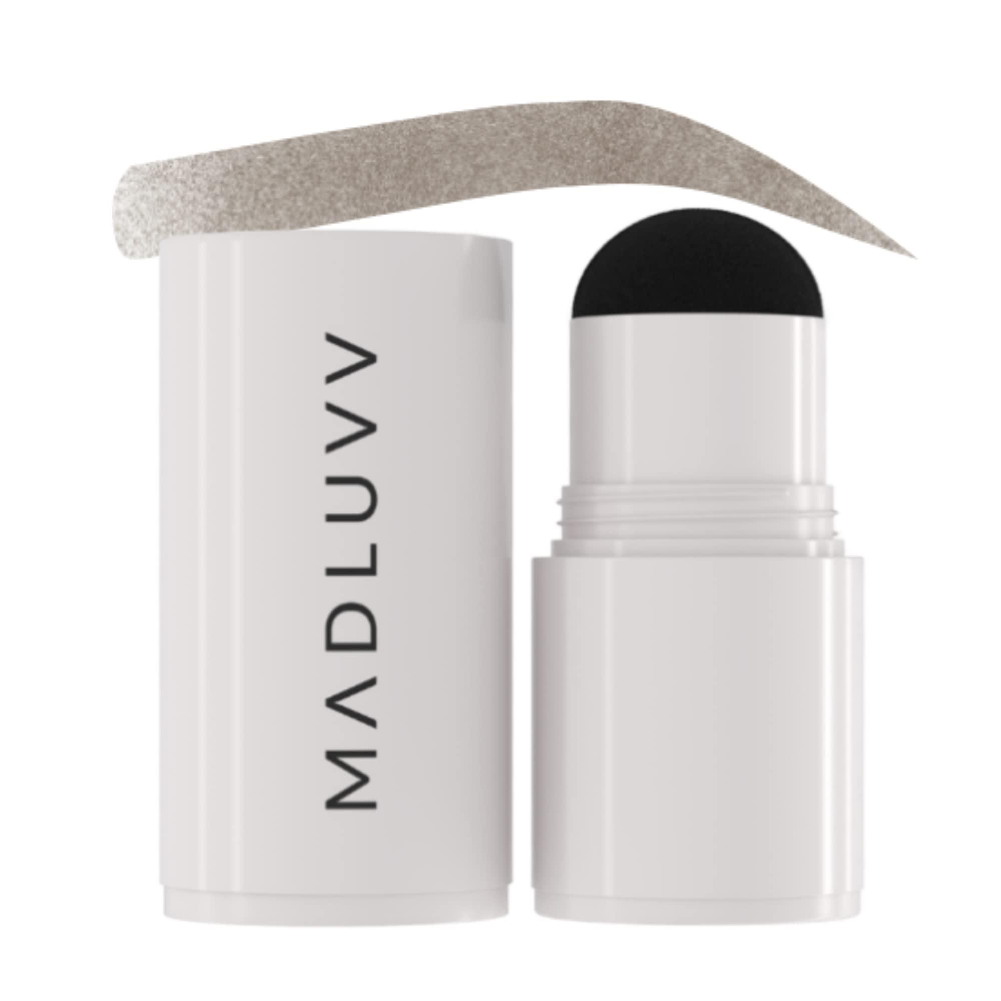 MADLUVV MADLUVV Brow Stamp Refill* - Color Stamp for Brows & Root Touch Up for Women & Men, Instantly Conceal Hair Loss, Grey Hair, Thinning Hair with Stain-Proof/Smudge-Proof Powder Formula (Soft Brown)