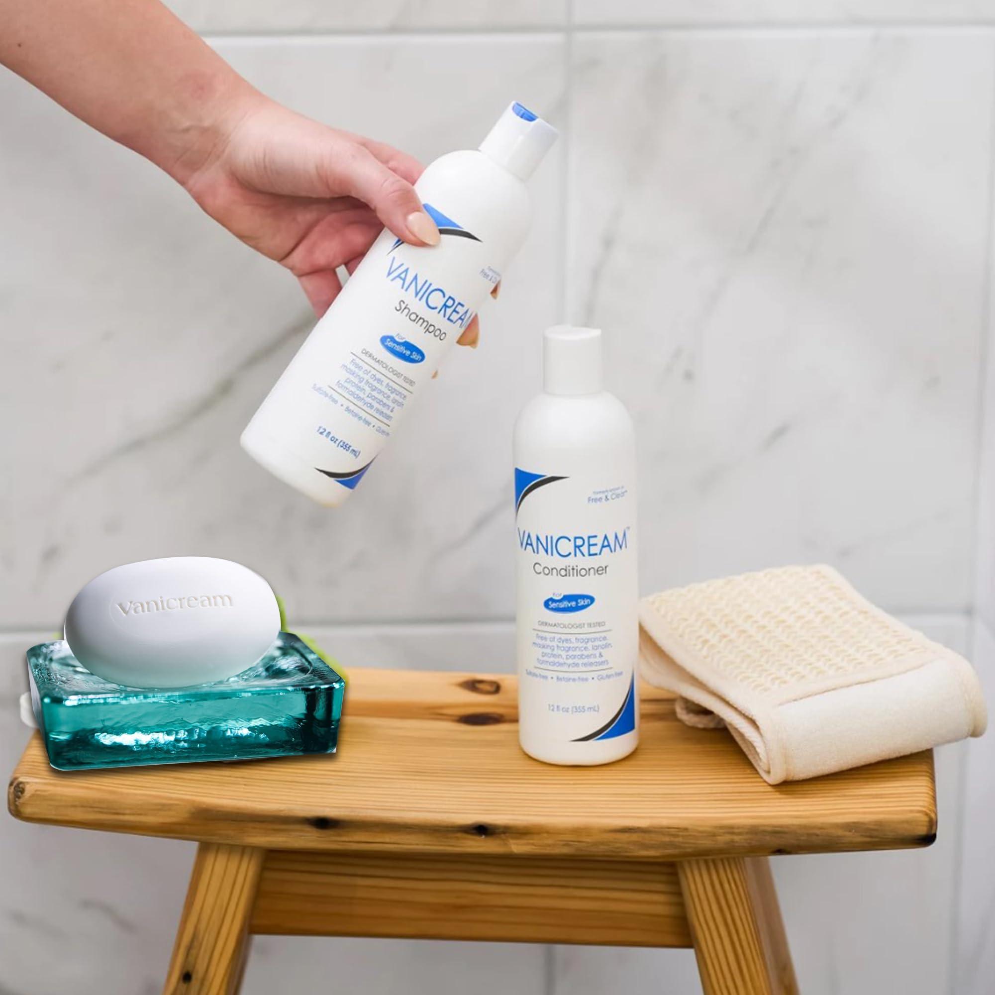 Vanicream Vanicream Bundle Kit includes Vanicream Cleansing Bar (3.9 oz), Vanicream Shampoo (12 fl oz), and Vanicream Conditioner (12 fl oz)a complete gentle skincare and haircare solution for sensitive skin.
