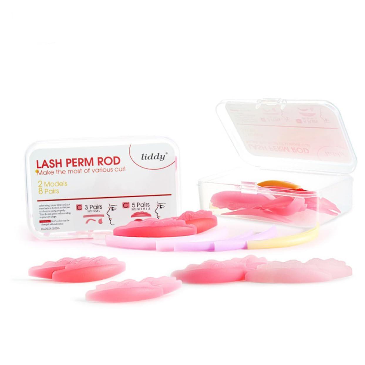 LALAFINA 8 Pairs Silicone Pad for Hot Eyelashes False Eyelash Patches Eyelash Silicone Pad Eyelash Perming Pads Silicone Makeup Tool Silicone Eyelash Pads Eyelash Shield Pads