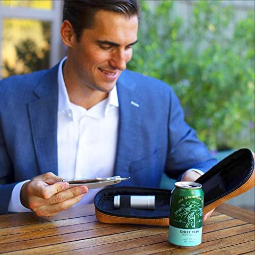 Naked Armor Stainless Steel Straight Razor Travel Kit - Shave Ready Straight Edge Razor, Stainless Steel Straight Razor for Men, Collapsible Shave Brush, Razor Strop, Leather Case, Lightweight, Perfect for Travel