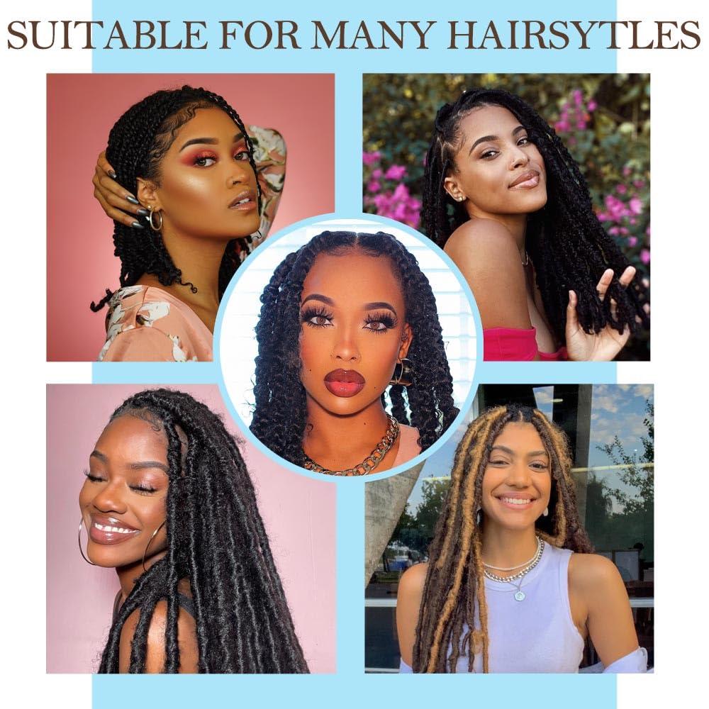 Dlyoigr Afro Twist Hair Pre Separated Springy Afro Twist Hair Pre stretched Wrapping Hair for Soft Locs Marley Twist Braiding Hair Afro Kinky Twist Hair Extensions (12 Inch (Pack of 3),613#)