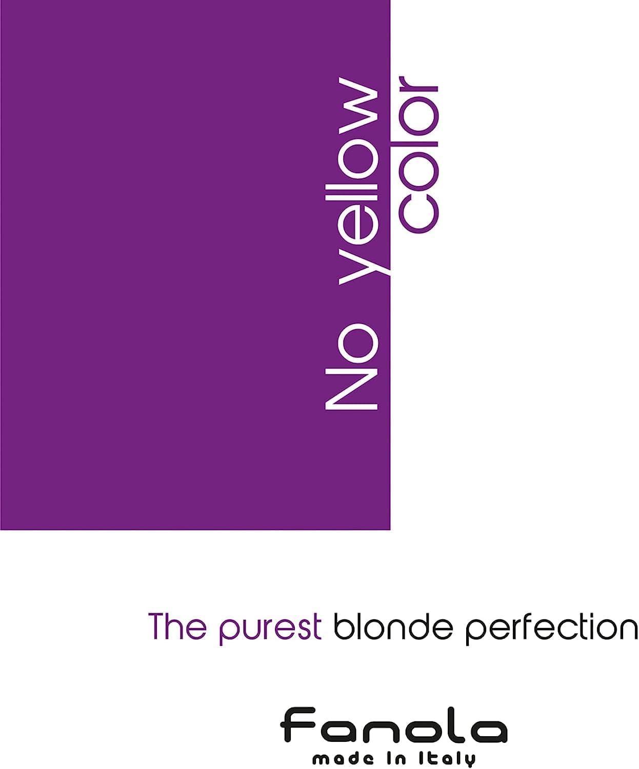 Fanola Fanola No Yellow Hair Mask With Purple Violet Pigments To Eliminate Unwanted Yellow Tones & Brassiness In Platinum, Light Blonde, Gray, Bleached, or Highlighted Hair - 11.83oz (Pack of 2)