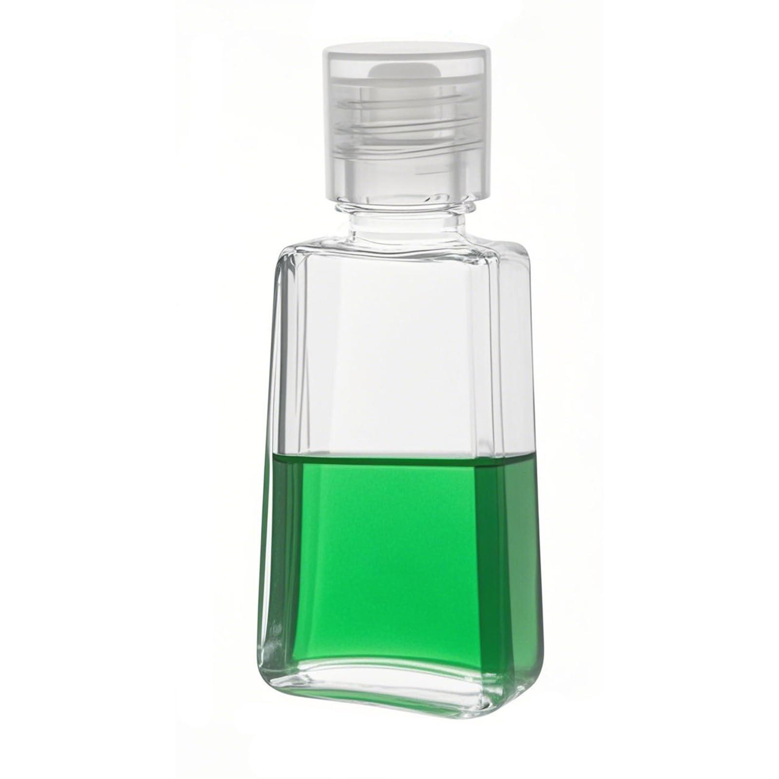 MANCHAP MANCHAP 100 Pack 1oz Plastic Empty Squeeze Bottles, 30ml Clear Travel Refillable Squeeze Bottles with Flip Cap for Lotions, Creams, Toiletries