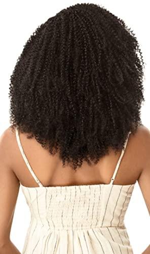 Purple Pack Outre Human Hair Blend Clip on Weave Premium Purple Pack Big Beautiful Hair Clip-In 4C Coily Fro 10" 9Pcs (S1B/33)