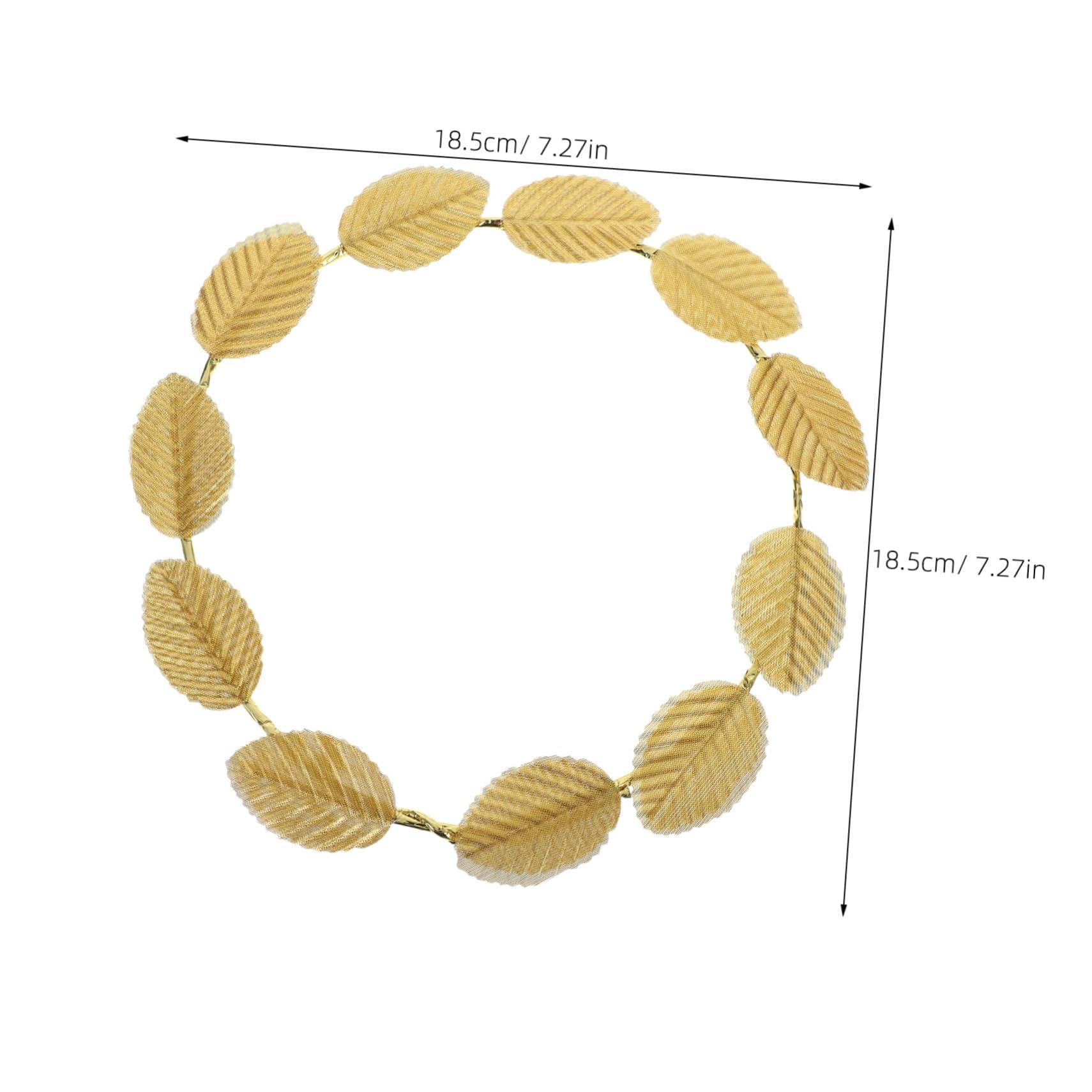 SHERCHPRY SHERCHPRY 3pcs Goddess Accessories Greek Goddess Costume Girls Leaf Ring Goddess Headpiece Leaf Head Hoop Goddess Hair Jewelry Crowns for Women Prom Headpiece Garland Tiara Gold Leaf Apparel
