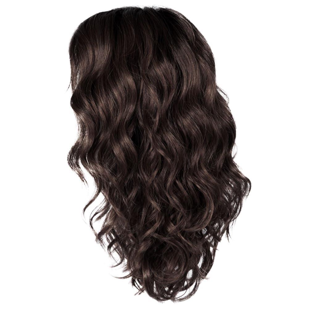 Kim Kimble Kim Kimble Hannah Shoulder-Length Wig With Bohemian Style Casual Curls by Hairuwear, Average Cap, MC2/4 Chocolate Truffle