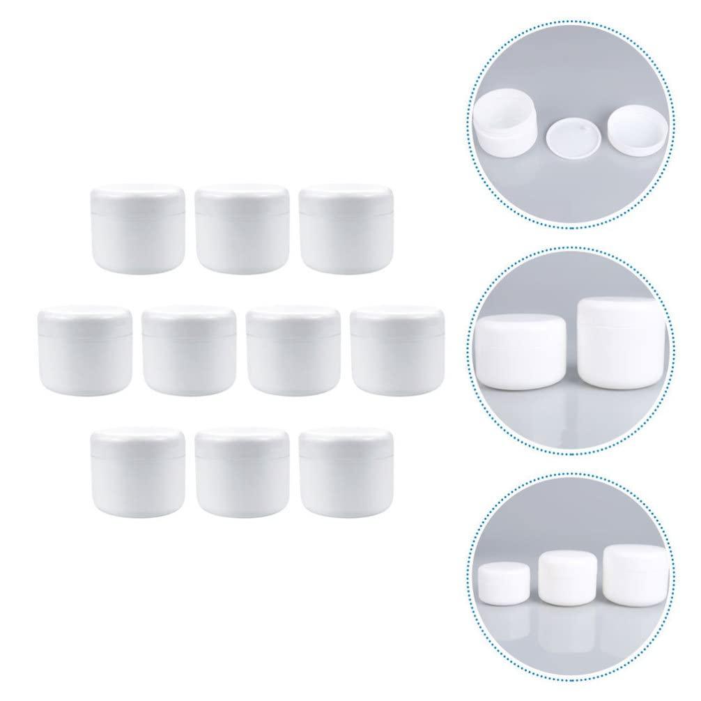 minkissy minkissy 10Pcs Boxes cream lotion container 8 oz jars with lids lip balm containers with lids plastic travel cases for toiletries outdoor makeup bottles portable white lotion bottle
