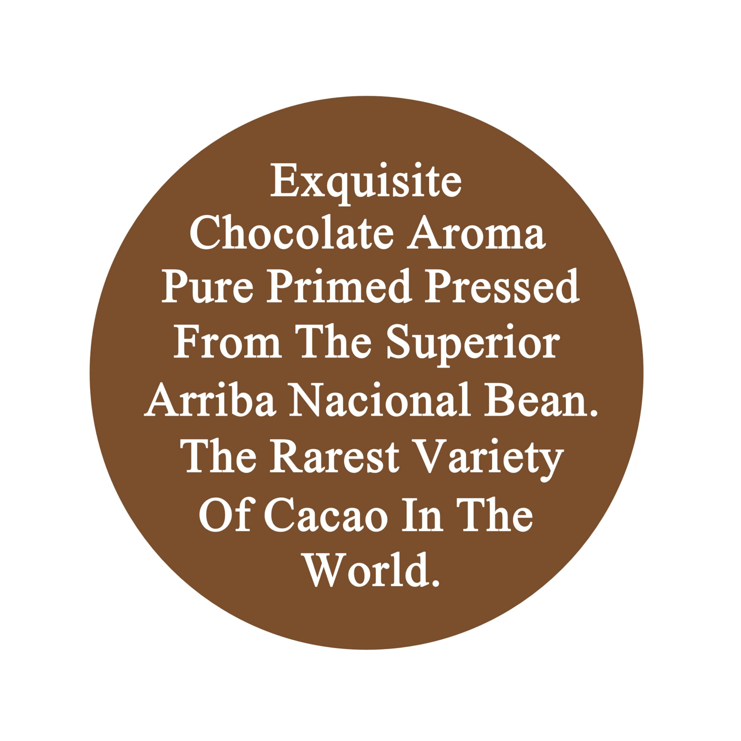 Plant Guru Raw Cocoa Butter 1 lb. Bar - 100% Pure Natural Unrefined FOOD GRADE Arriba Nacional Cacao Bean, Great For Chocolate Making, Soap, Lip Balm and Moisturizer For DIY Body Butters