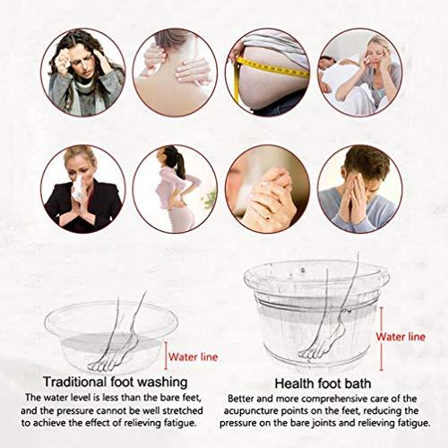 JHDPH JHDPH Wood Foot Bath Bucket Pedicure Barrel Footbath, Foot Washing Barrel, Solid Wood Foot Soaking Barrel Bucket, Foot Bath Barrel